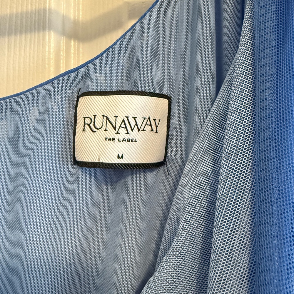 Runaway the Label Blue Green Yellow Ombre One-Shoulder Dress (size Medium) - Picture 3 of 8